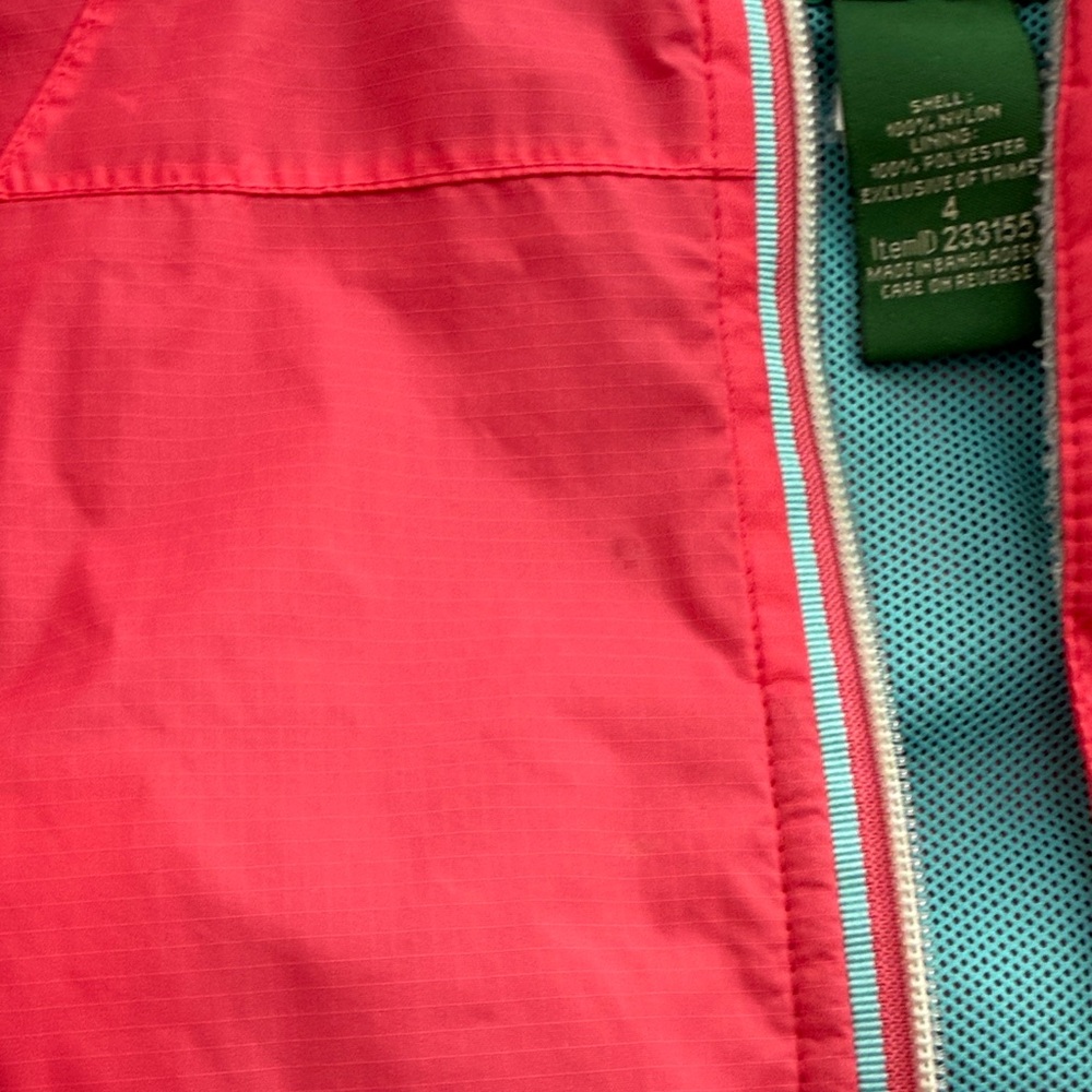 L.L. Bean Kids pink Raincoat - Picture 5 of 7